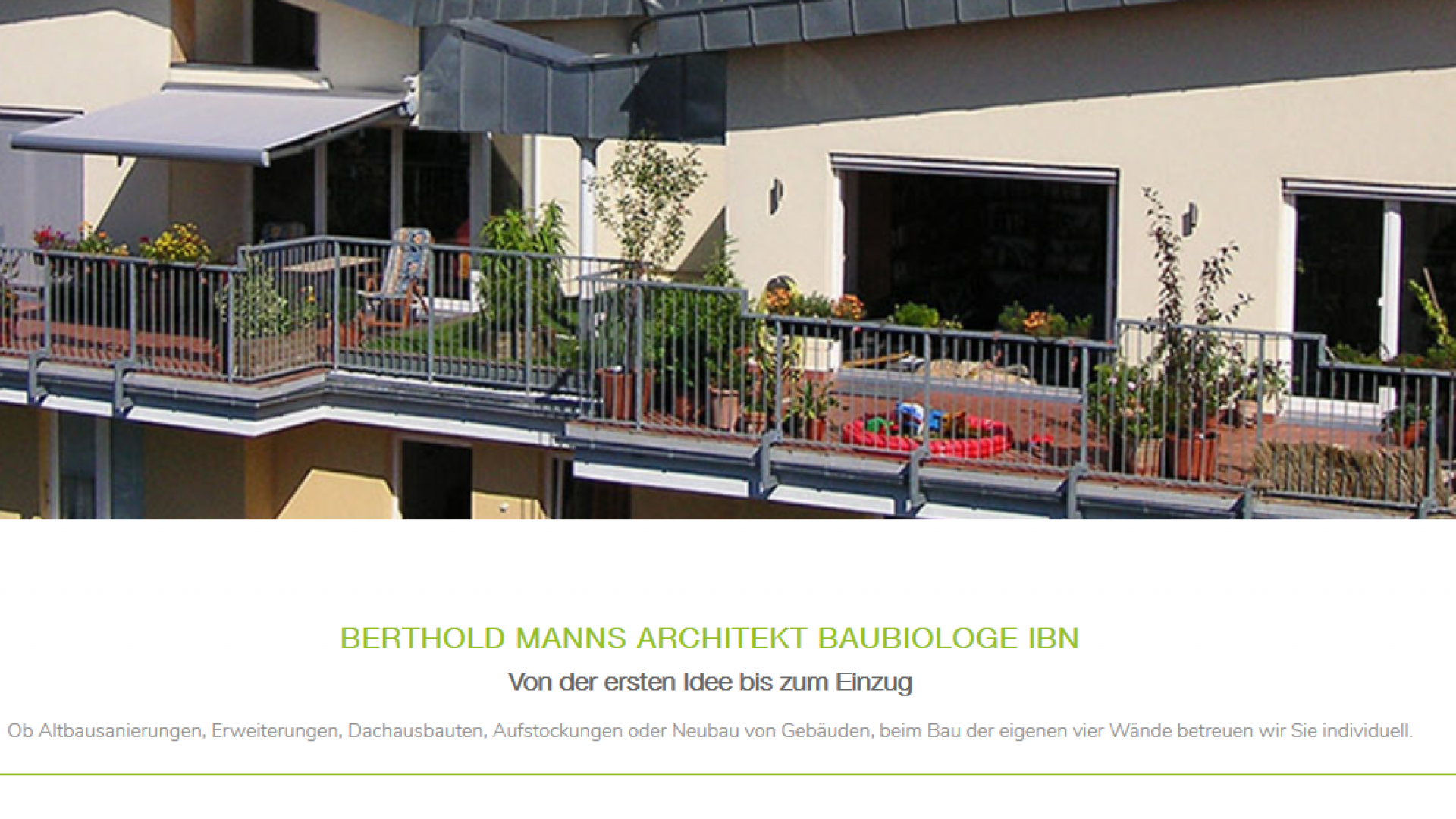 Berthold Manns Architekt Baubiologe IBN